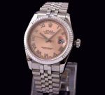 ROLEX DATEJUST SWISS ETA3135 WATCH PINK Roman FACE